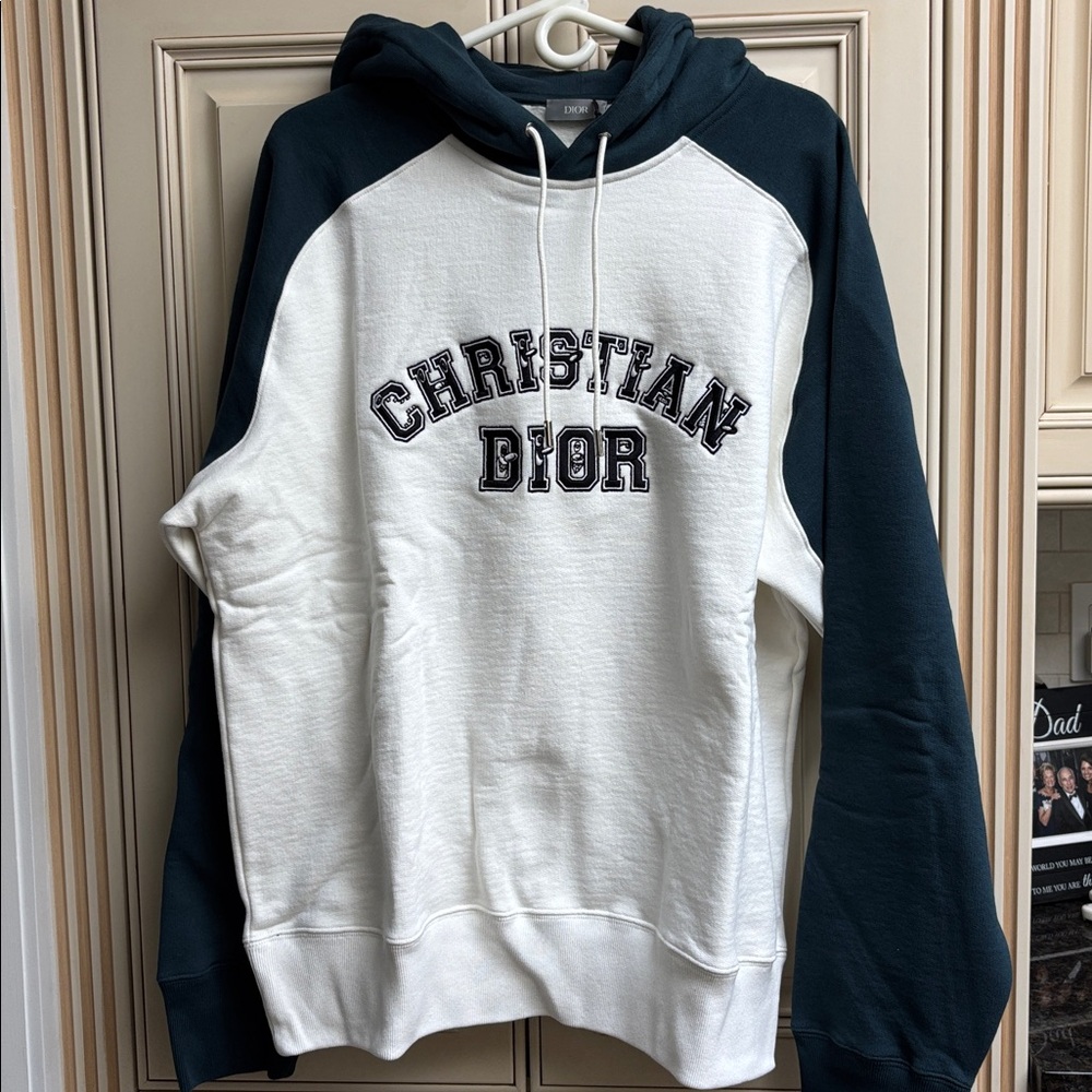 CHRISTIAN DIOR KEN SCHARF LOGO Hooded Sweatshirt XXL BRAND NEW 193J647A0687